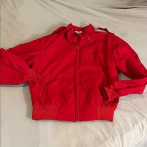 Red Bomber Jacket Men’s Medium Vintage Thunderbird Fords